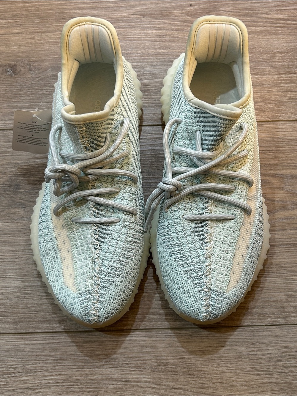 Yeezy 350 Women's Knit Lace-Up Sneaker in Light Mint